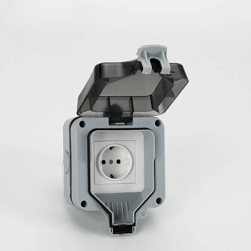 Jual 2500W Stop Kontak Listrik Power Outlet 16A 2 Gang Eu Plug Dengan ...