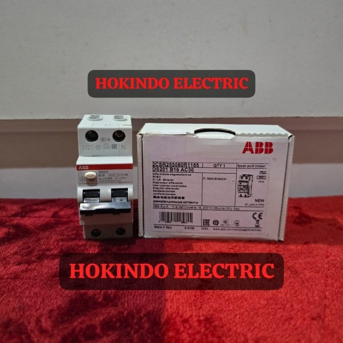 Jual RCBO ABB DS201 B16 / RCBO ABB DS201 2P 16A 30MA / RCBO ABB 1P+N ...