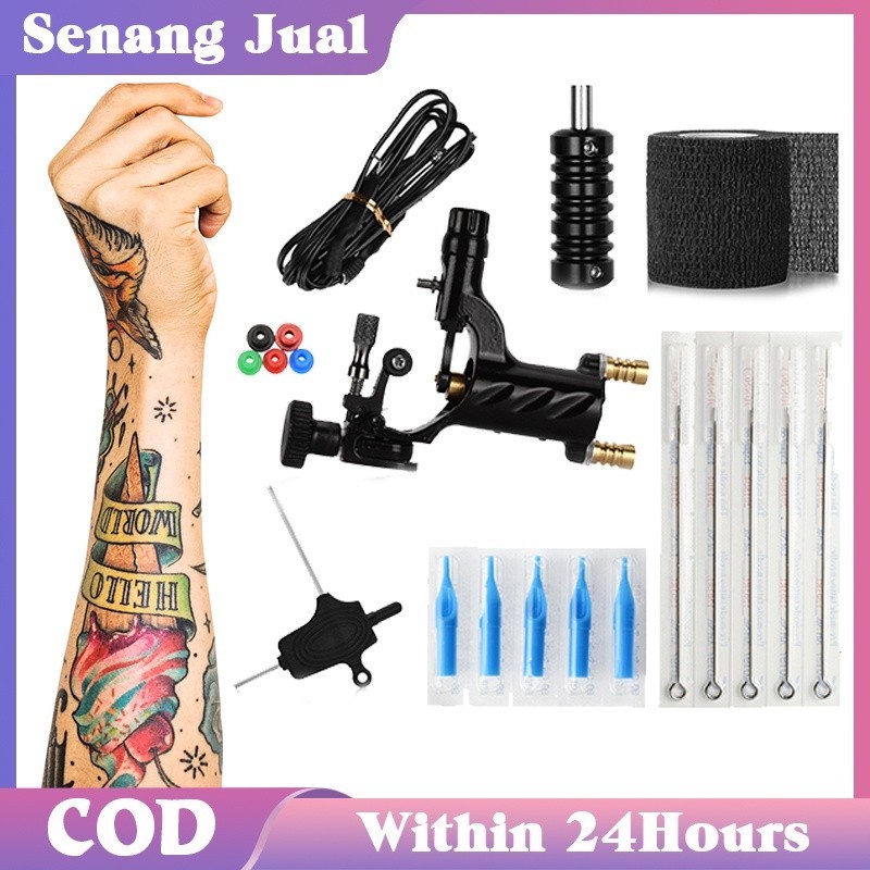 Jual Mesin Tato Rotary Full Set / Alat Tattoo Full Set / Tatto Kit Set ...