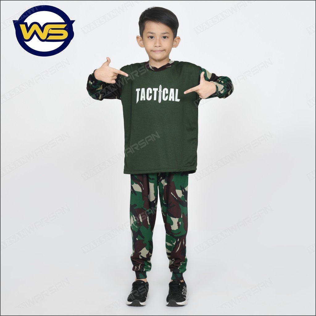 Jual STELAN TACTICAL ANAK WARNA HIJAU / BAJU STELAN TACTICAL ANAK