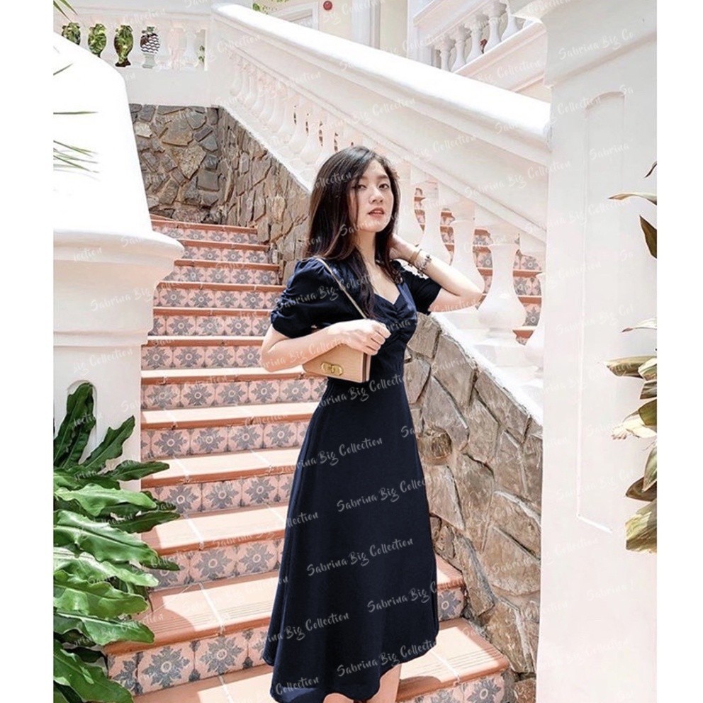 Jual VERRA NATAL DRESS Baju Sabrina MIDI DRESS KOREAN CASUAL VINTAGE RAYON  by sabrina big collection | Shopee Indonesia