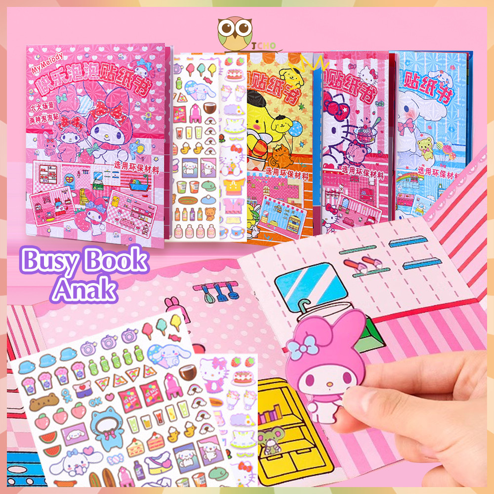 Jual JCHO DIY Quiet Book Buku Sticker Lucu 3D Sticker Book Aesthetic ...