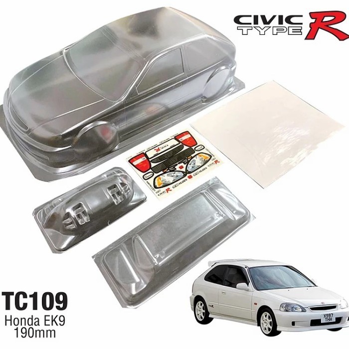 Jual Team C TC109 HONDA CIVIC TYPE R EK9 PC 190mm clear body with ...
