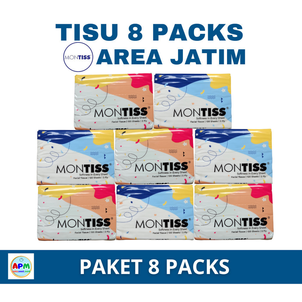 Jual PAKET 6 8 10 12 PACKS Montiss Facial Tissue - Tisu Wajah Montiss ...