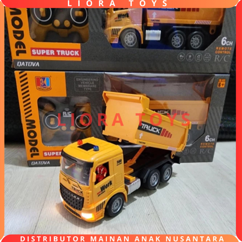 Jual Mainan Anak Mobil Remote Control Dump Kontruksi Rc Dump Truck ...