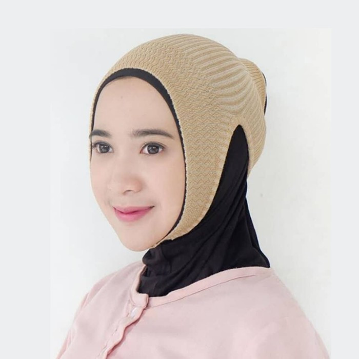 Jual Ciput Anti Budeg Anti Pusing Inner Bandana Rajut Hijab Jilbab Kerudung Anbud Anpus Premium