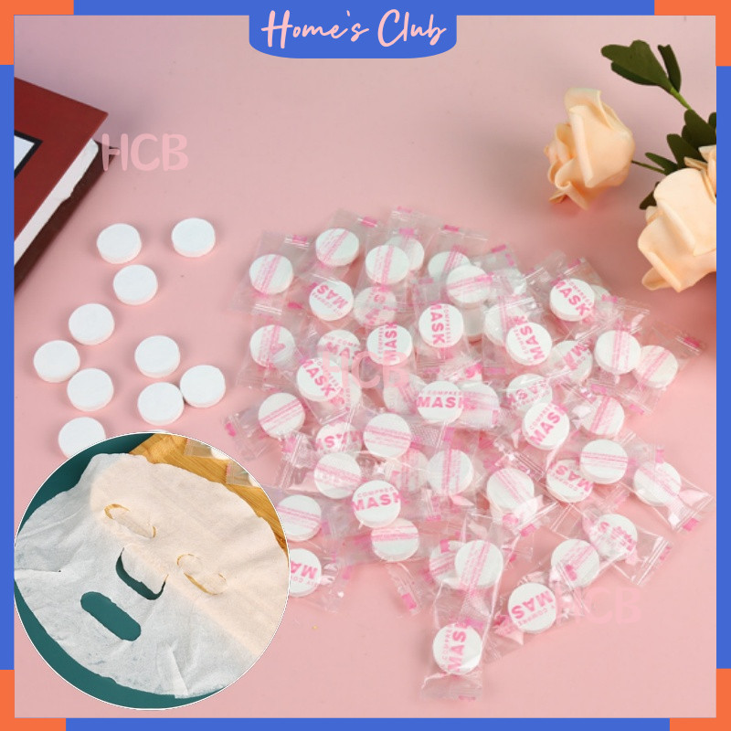 Jual HCB 50PCS Compressed Paper Mask Sheet / Masker Wajah Compress Diy ...