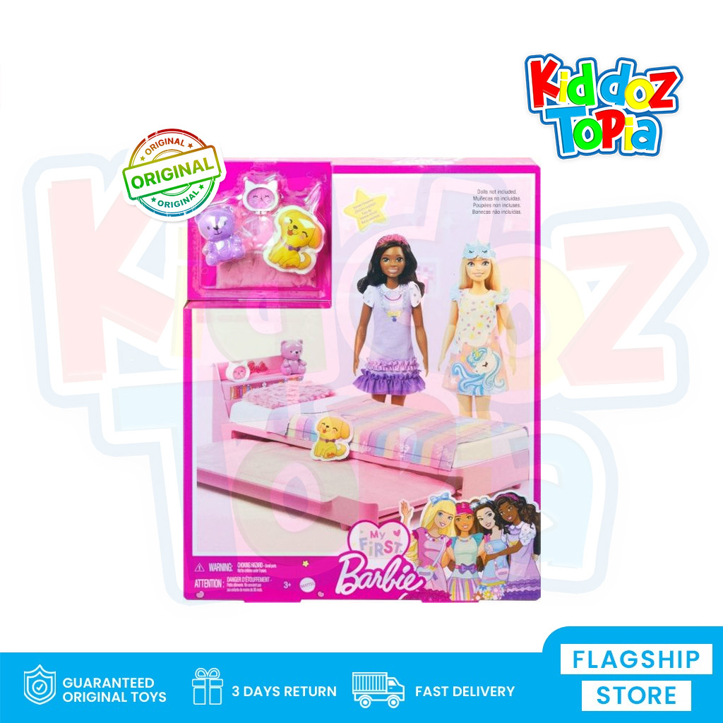 Jual Barbie FURNITURE My First Bedtime Playset HMM64 GLC | Shopee Indonesia