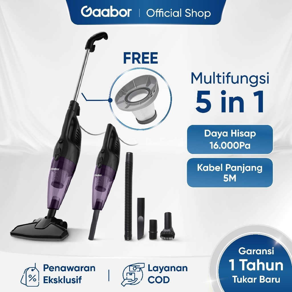 Jual Gaabor Vacuum Cleaner Multifunction 5in1 Mini Handheld Light