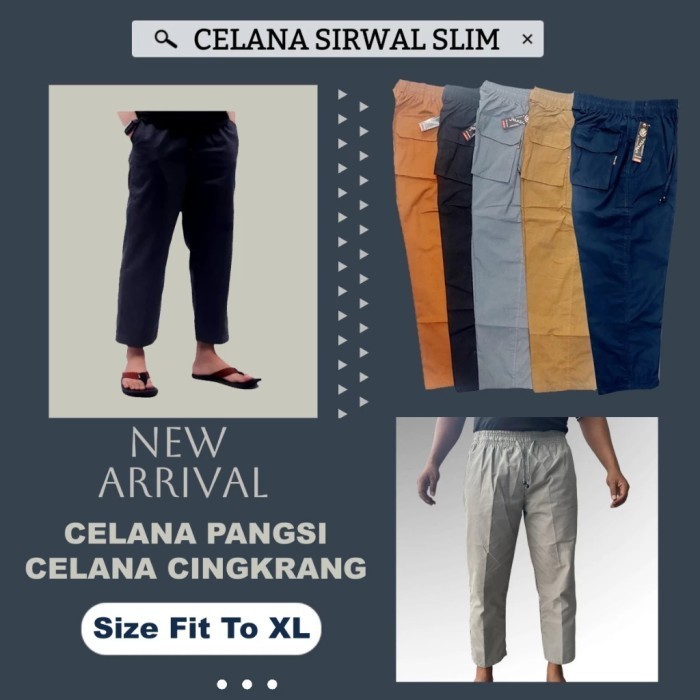 Jual Celana Sirwal Cingkrang Dewasa Semi Formal Slim Casual Size Fit XL ...