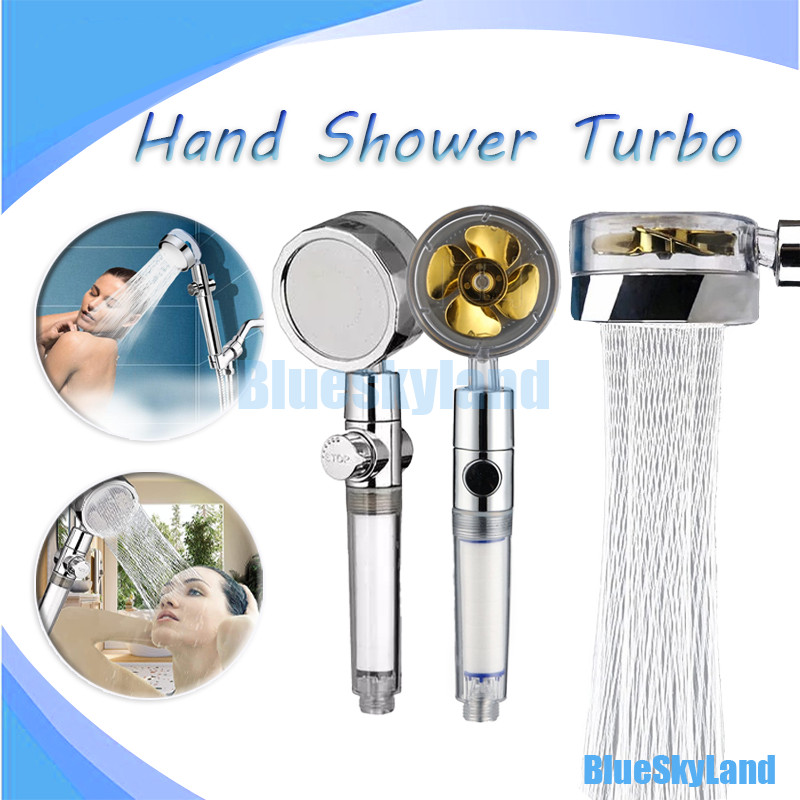 Jual Turbo Fan Shower Head Water Saving High Pressure Rainfall