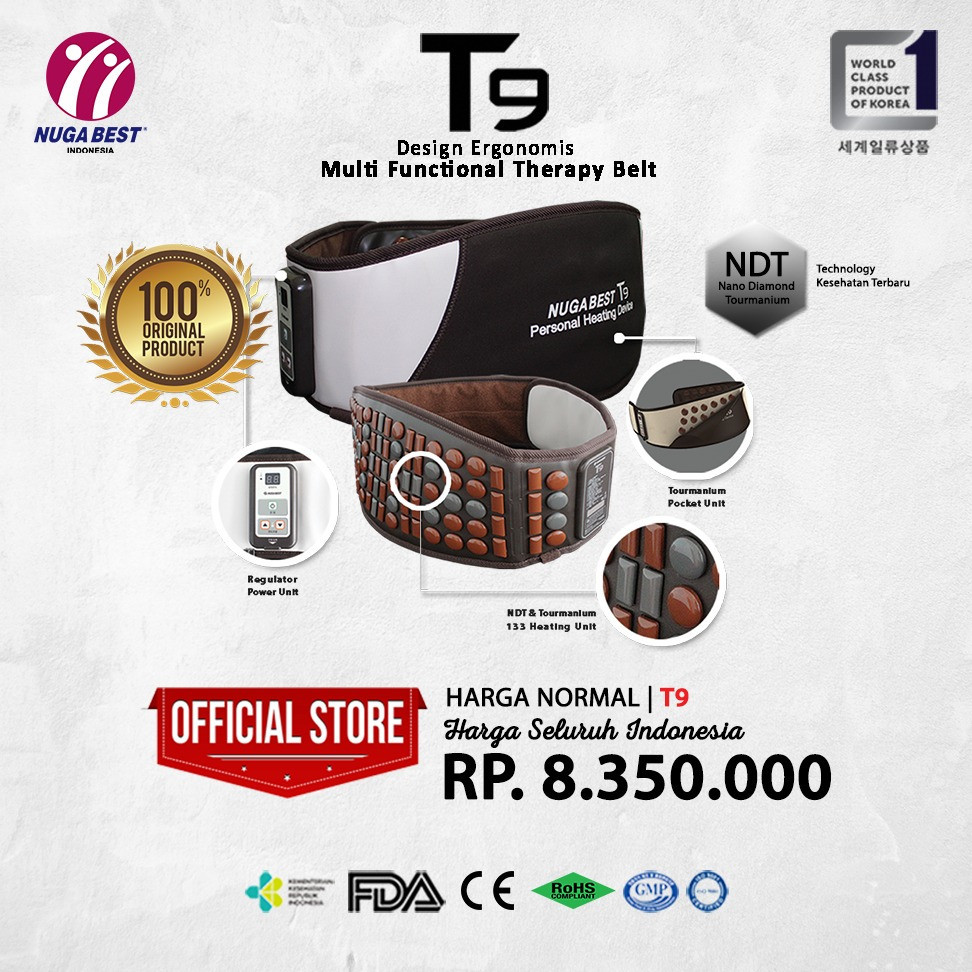 Jual Alat terapi Nugabest T9 Heating Belt Nuga Best (Sabuk kesehatan