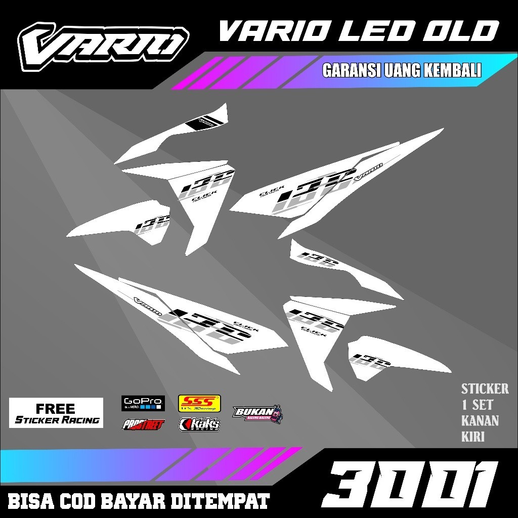 Jual Indo Striping stiker lis decal motor Vario Led Old 125 / 150 2016 ...