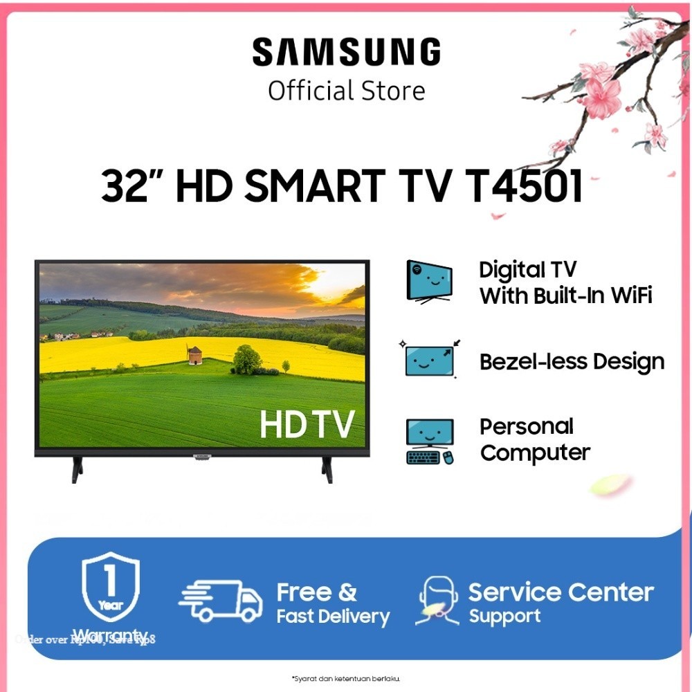 Jual Samsung 32 inch HD Smart TV T4501 dengan PurColor | Shopee Indonesia