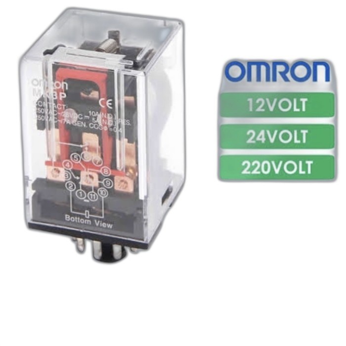 Relais OMRCIT MK3P-I 220V 10A 3 échanges - Pour Onduleur/générateur - Neuf