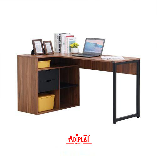 Jual Informa Hagen Meja Kantor - Cokelat Walnut/Hitam Office Table ...
