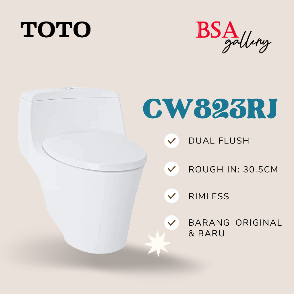 Jual promo spesail ramadah KLOSET DUDUK TOTO CW823RJ ORI / KLOSET TOTO ...