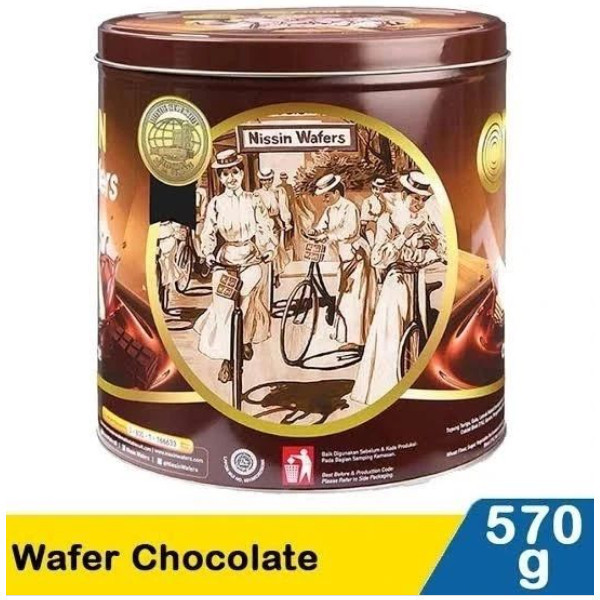 Jual Nissin Wafer Berlapis Coklat Premium Kaleng 570 Gram Shopee