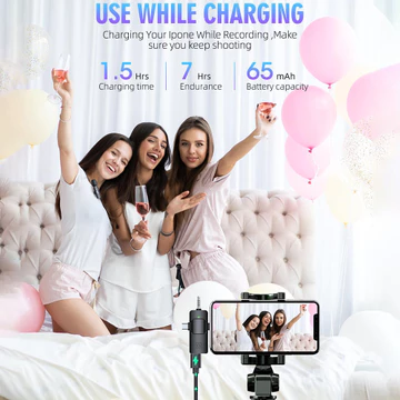 【✅】Mic Wireless Clip On 3 In1 Mikrofon Nirkabel Untuk IPhone Type C 3.5mm Nirkabel Lavalier