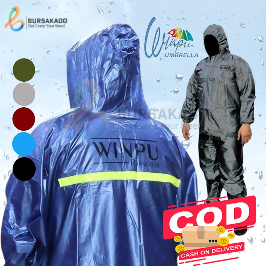 Jual WINPU Mantel Jas Hujan Setelan Dewasa Pria Bahan PVC Metro Edition ...