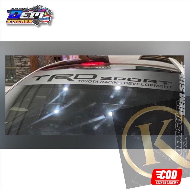 Jual Sticker Windshiel Kaca Mobil Atas Tulisan TRD SPORT Racing ...
