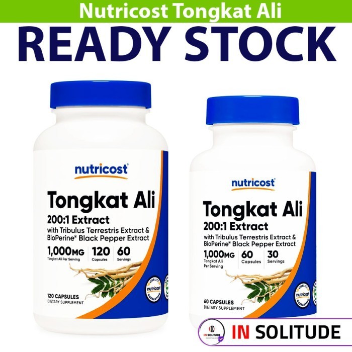 Jual Nutricost Tongkat Ali 2001 Extract 1,000mg 60 & 120 Capsules