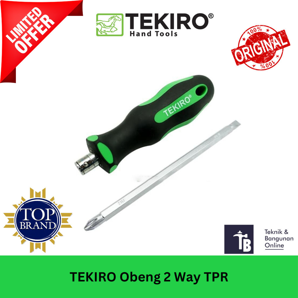 Jual TEKIRO OBENG TPR BOLAK BALIK PLUS MINUS / 2 WAY SCREWDRIVER SD ...