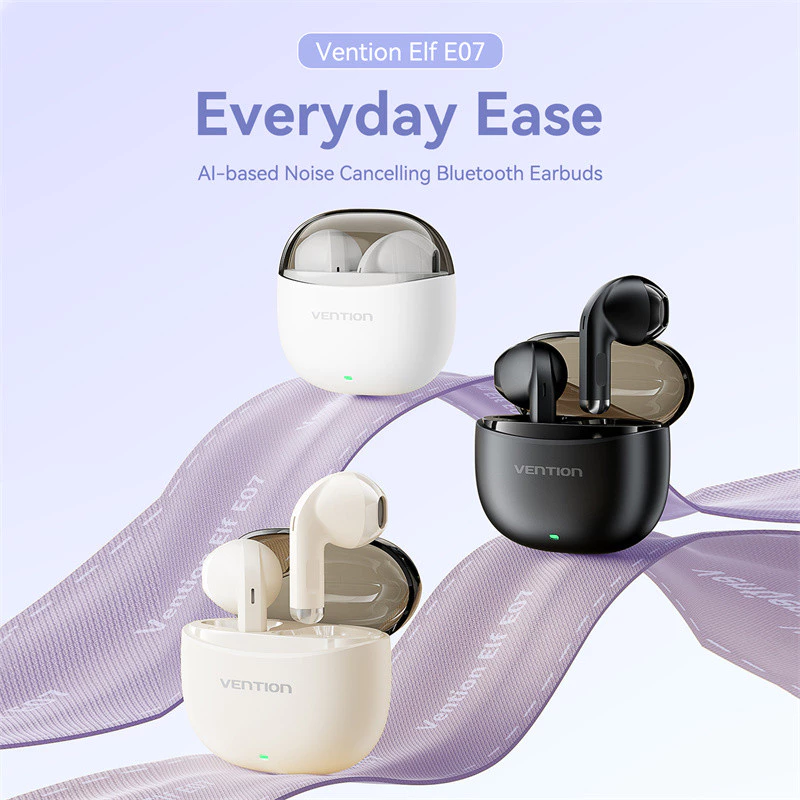 Vention TWS Wireless Bluetooth ENC Earbuds Earphone Headset HiFi Elf E07 Series