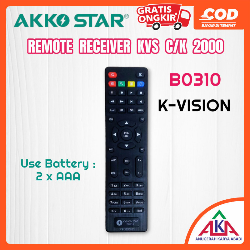 Jual Remote Receiver KVISION Parabola AKKO STAR KVS C/K2000 B0310 Hitam Shopee Indonesia