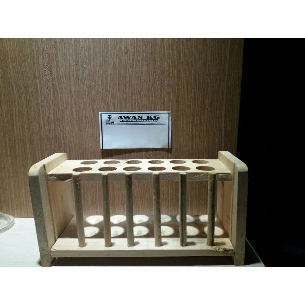 Jual Rak tabung reaksi 12 lubang bahan kayu | Shopee Indonesia