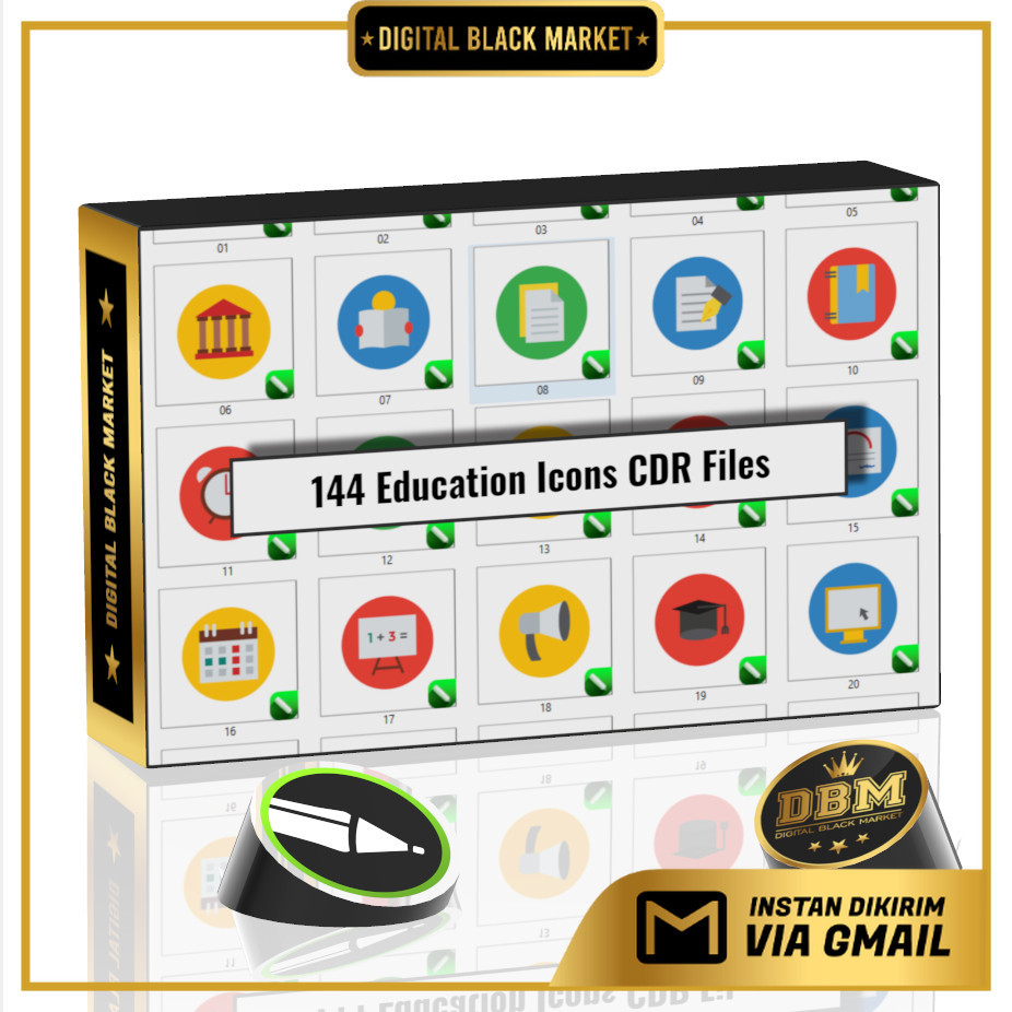 Jual ID99122 - 144 Education Icons CDR Files | Shopee Indonesia