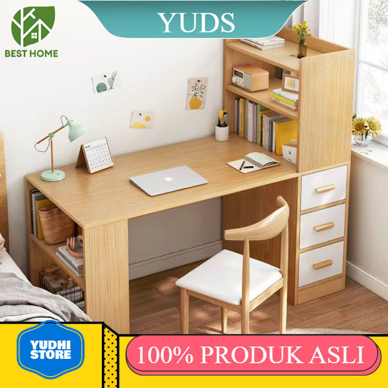 Jual YS Meja Komputer Kayu Dengan Rak Rumah Meja | Shopee Indonesia