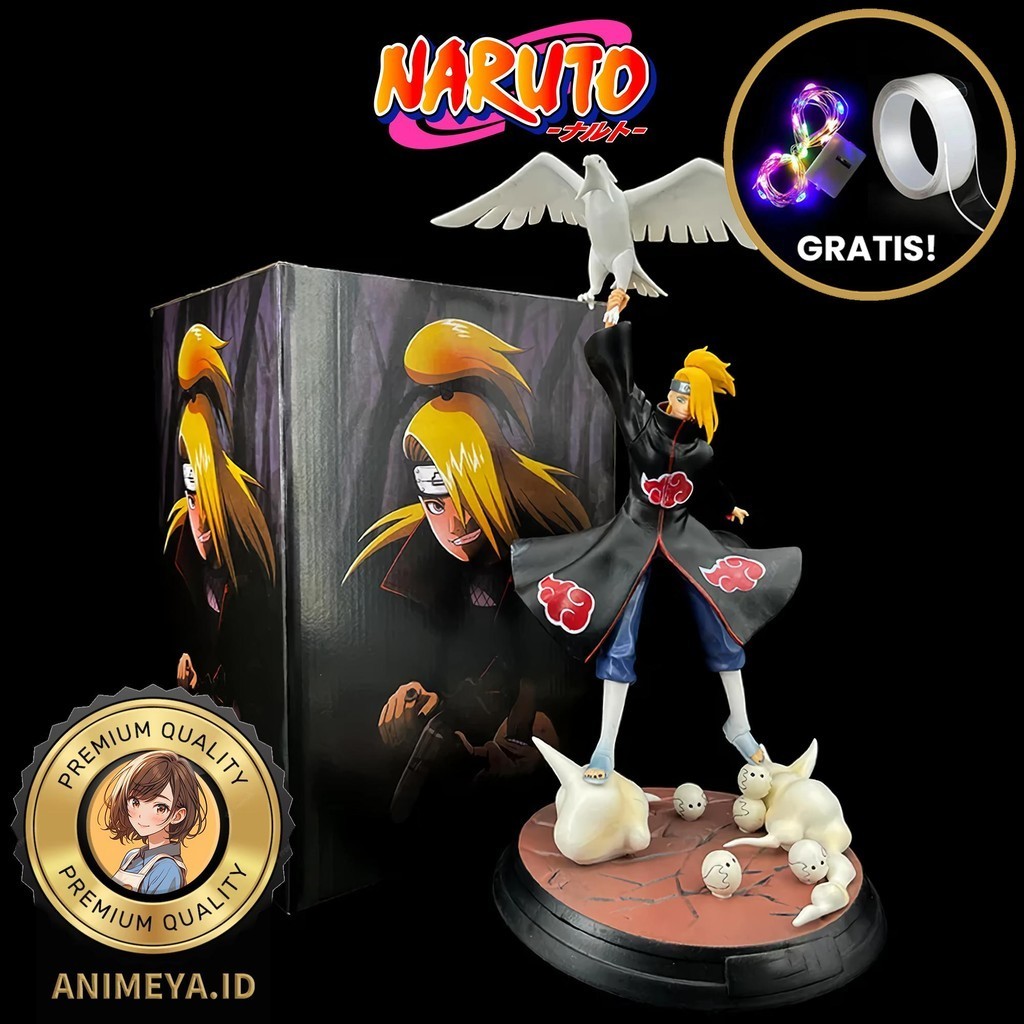 Jual Action Figure Statue Naruto Shippuden Deidara Akatsuki Clay Bird ...