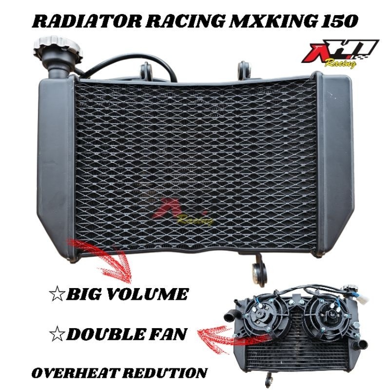 Jual RADIATOR JUPITER MXKING 150 MX KING 150 AH1 RACING DOUBLE FAN BIG ...