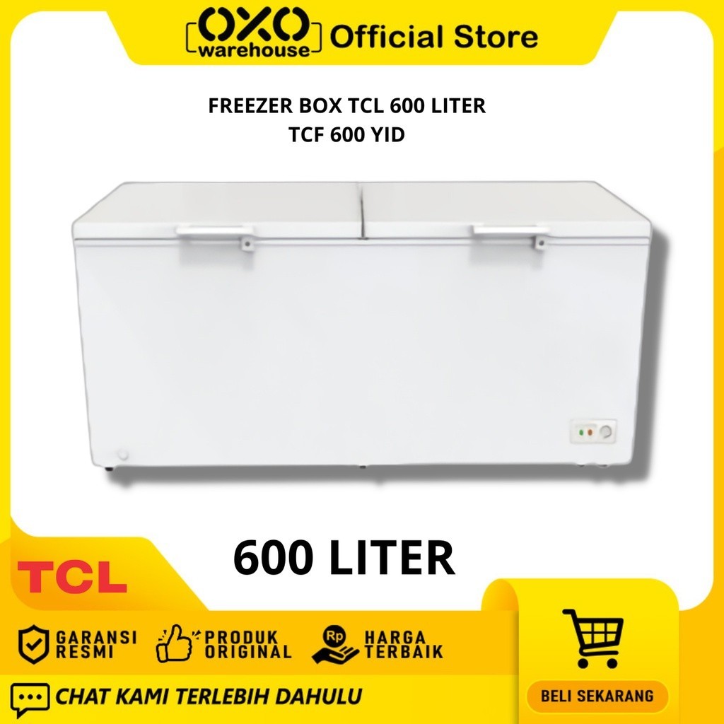 Jual TCL FREEZER BOX TCF 600 YID 600 L Pendingin Low Watt Garansi Resmi