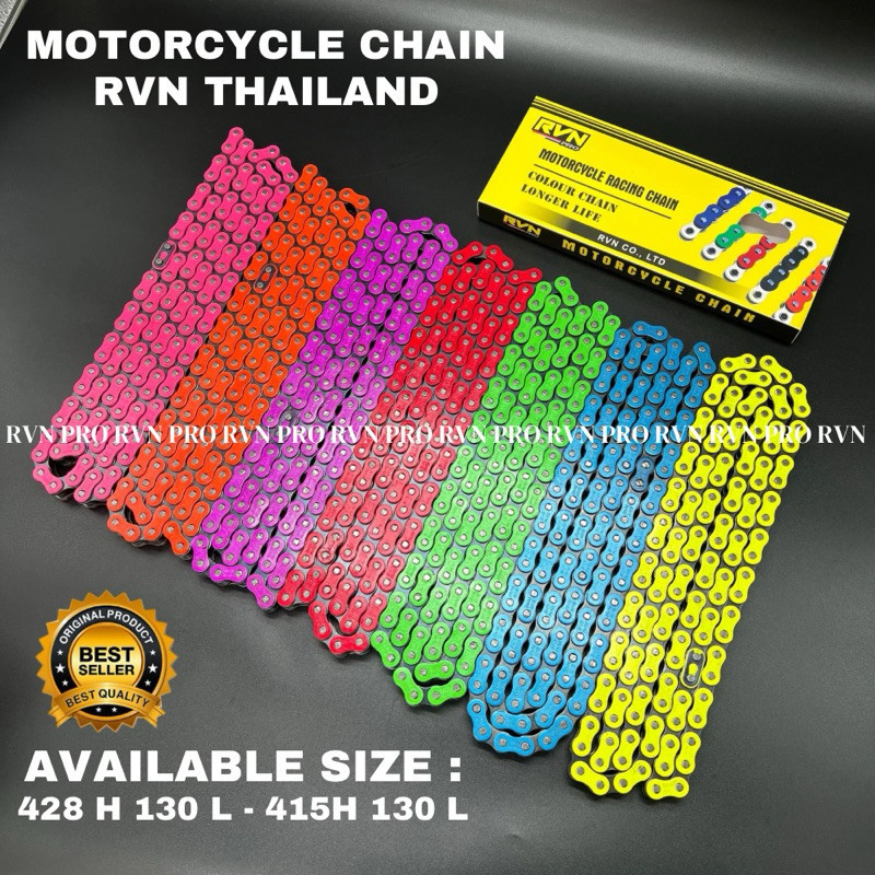 Jual RANTAI RANTE RVN RACING WARNA GOLD 428H 130L 415 H 130L RVN RACING ...