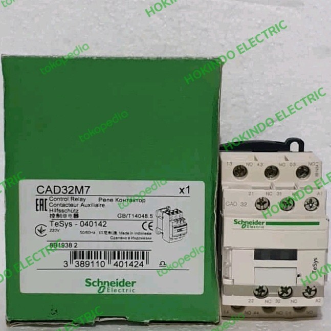 Jual CONTACTOR SCHNEIDER CAD32M7 220V / CONTROL RELAY KONTAKTOR CAD32 ...
