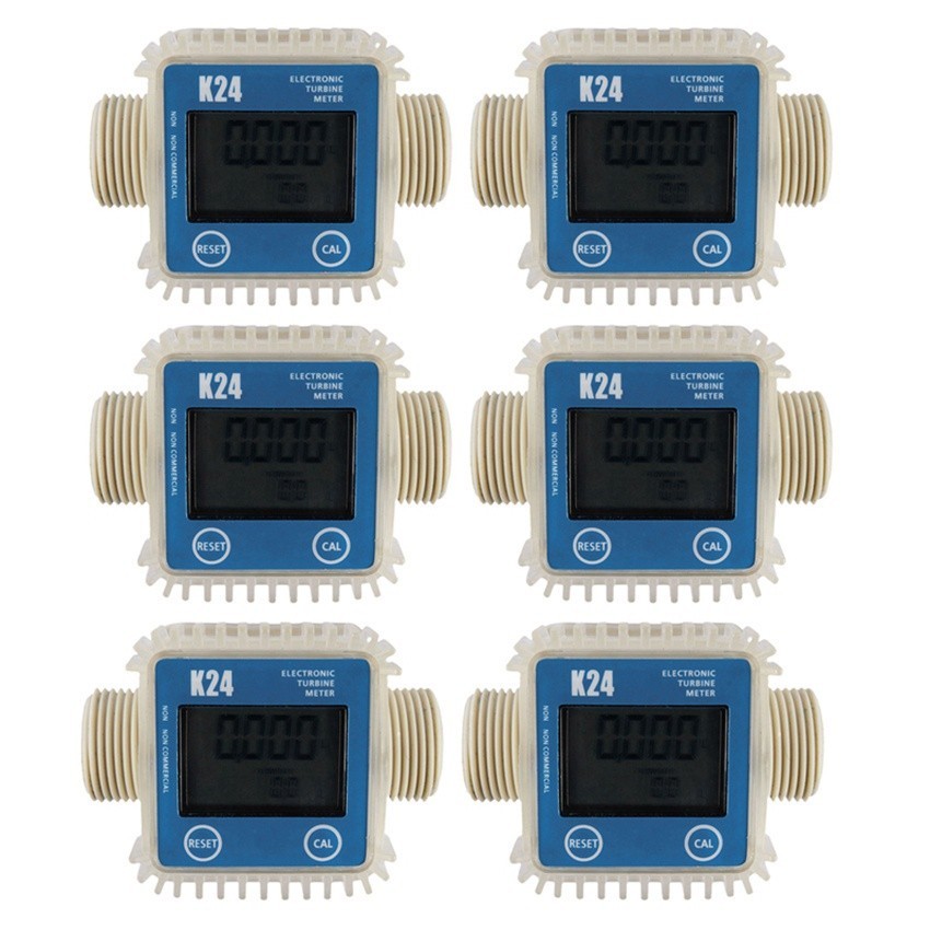 Digitale turbinebrandstofstroommeter Digitale K24 Turbine Digitale Die-sel Fuel Flow Meter for Meetinstrumenten Chemicaliën Water Zee Liquid Flow Meter voor water, diesel, gasolie, benzine (Color : B