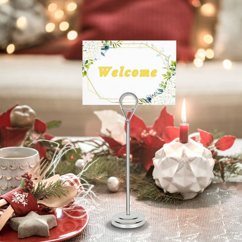 New Star Portatabelle Per Numeri Da Tavolo In Acciaio Inox - Altezza 38 Cm - Set Da 12 Con Base Ponderata - Finitura Nera - Ideali Per Ristoranti, Matrimoni Ed Eventi