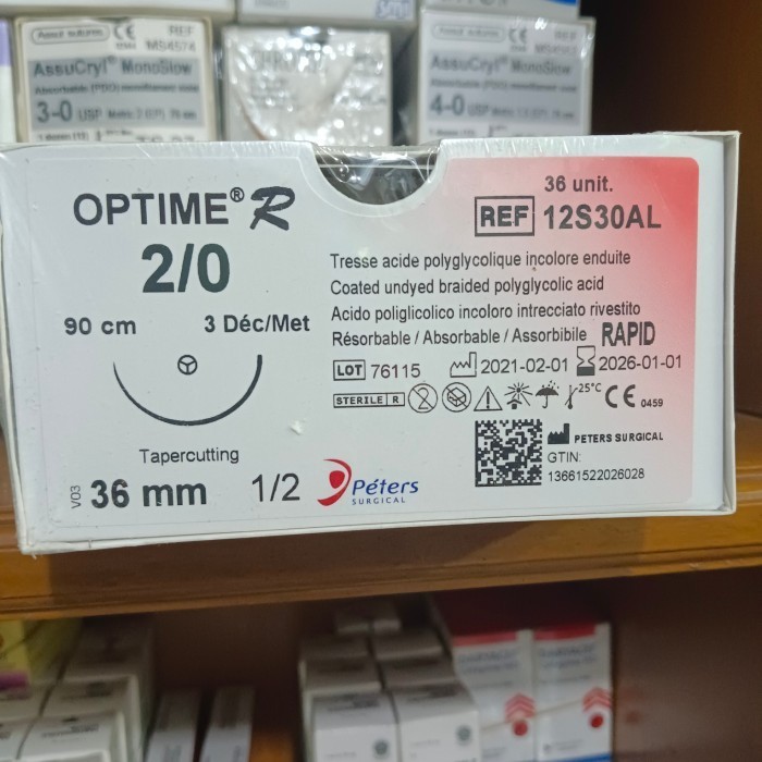 Jual Optime R 2/0 tapercutt ( PGA Absorbable RAPID) | Shopee Indonesia
