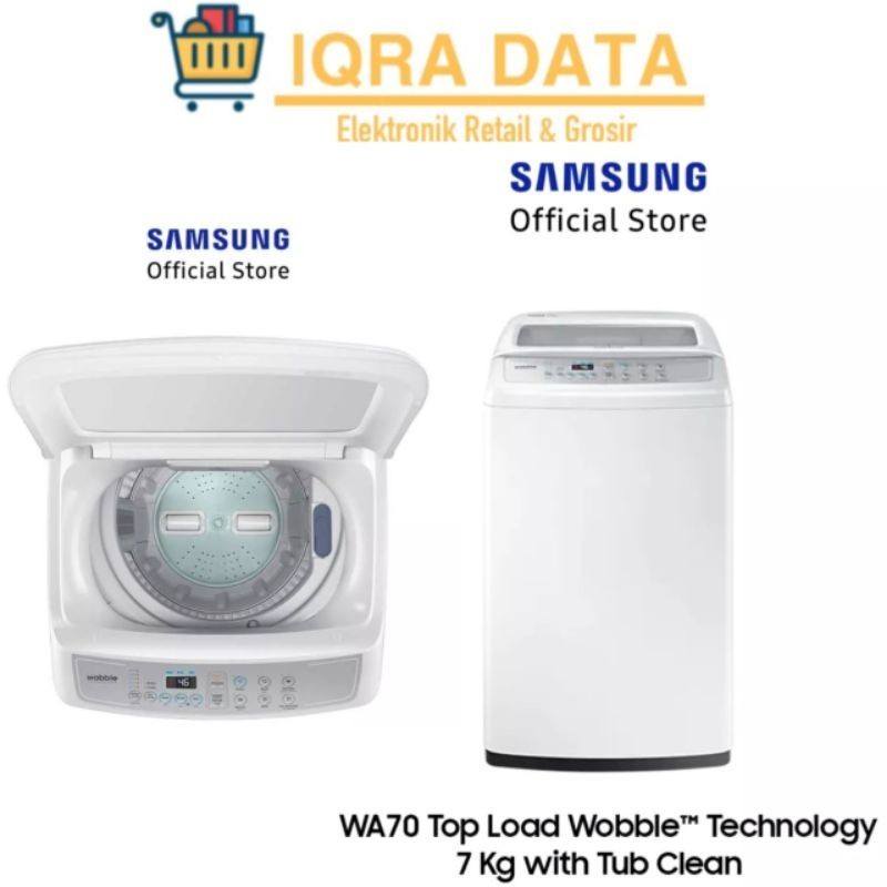 Jual Mesin Cuci Samsung Top Loading 7KG / 8KG WA70H4200SW Wobble ...