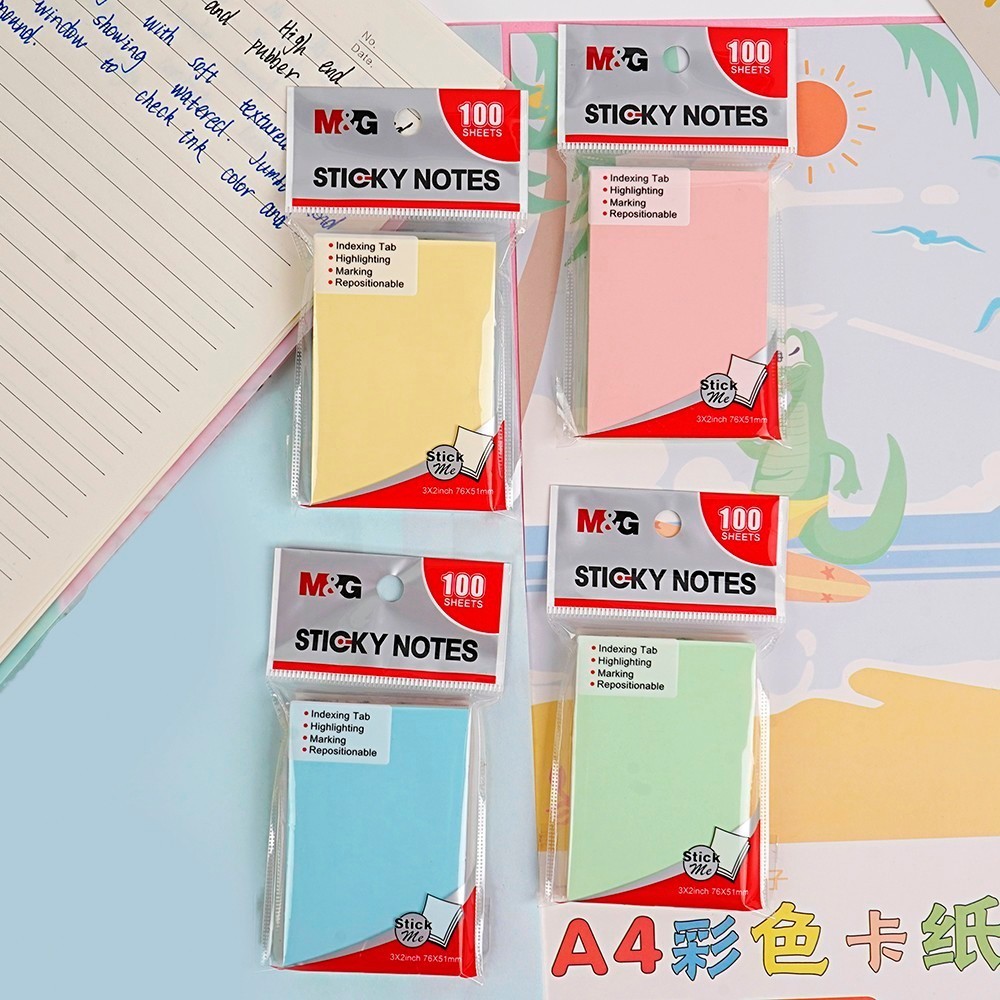 Jual Sticky Notes M&G Colorful Pastel 100 Sheet Kertas Memo M&G ...