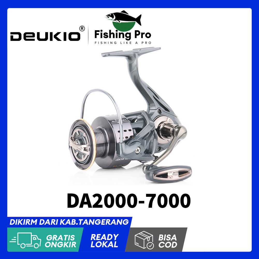 DEUKIO Fishing Reel 2000-7000 Max Drag 15KG Metal Spool