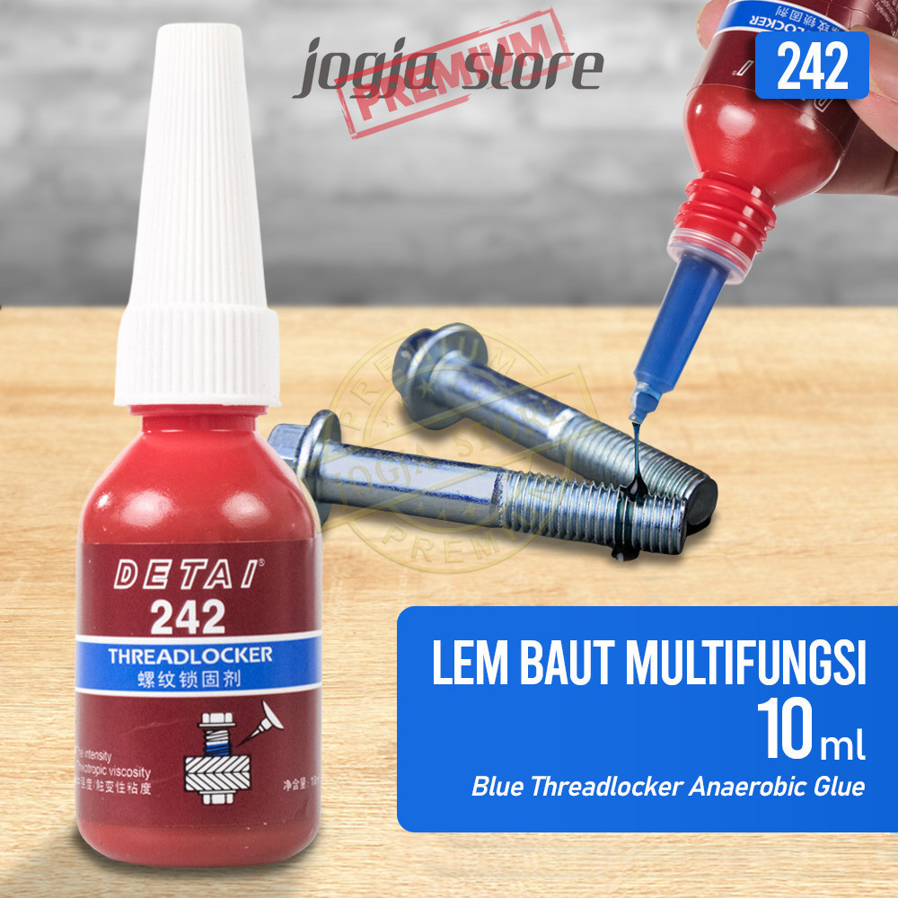 Jual Seal Lem Baut 242 Cairan Liquid Blue Anaerobic Adhesive Sealant ...