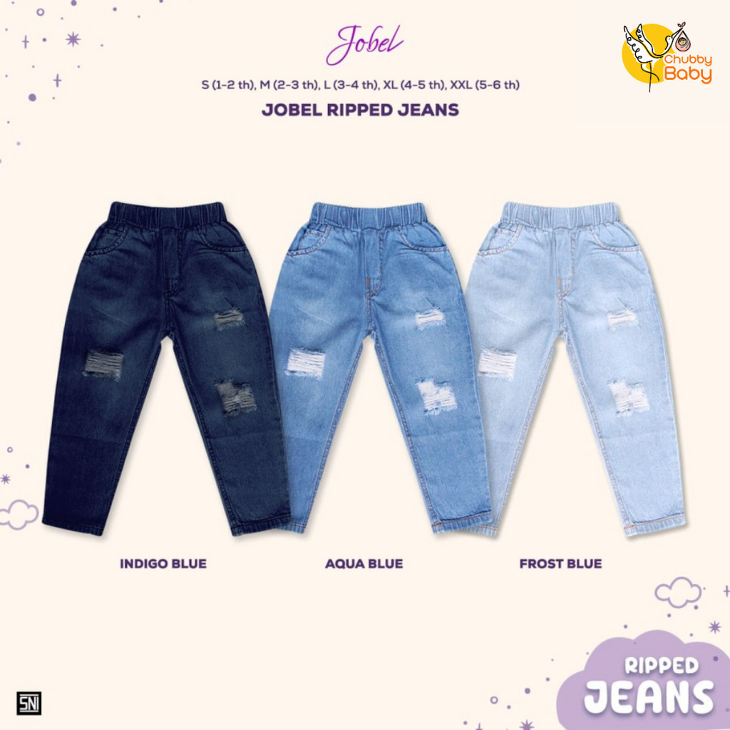 Jual KAZEL Jobel Ripped Jeans 0-5Thn (1Pc) | Shopee Indonesia