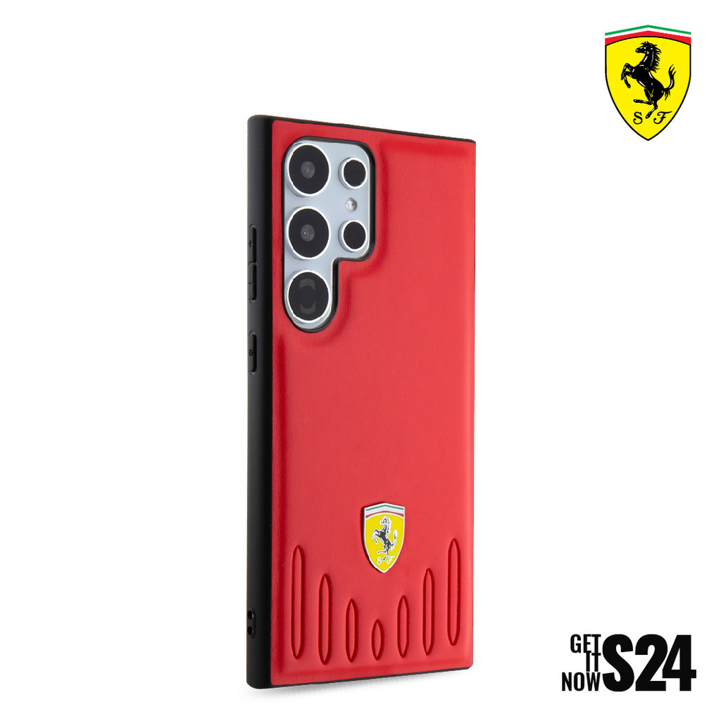 Case Samsung S24 Ultra Ferrari PU Embossed Bottom Line