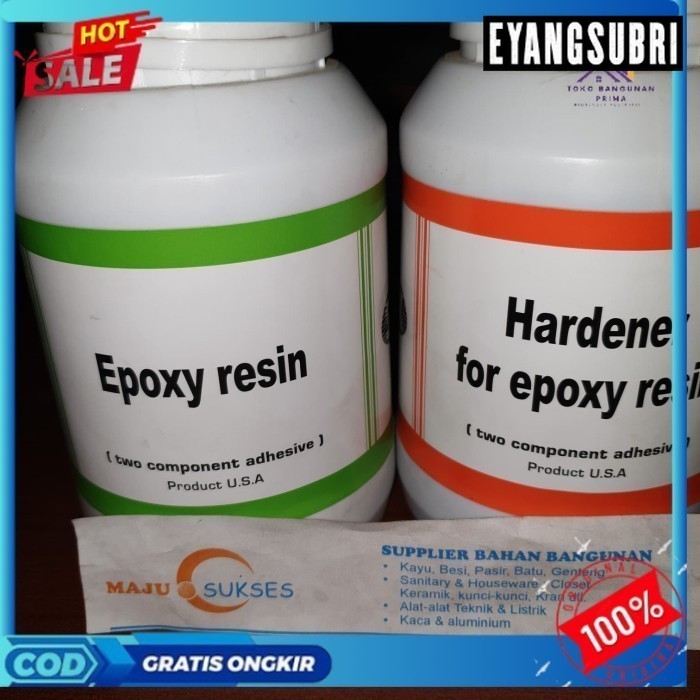 Jual Lem Epoxy Resin 2 komponen adhesive resin plus hardener multi