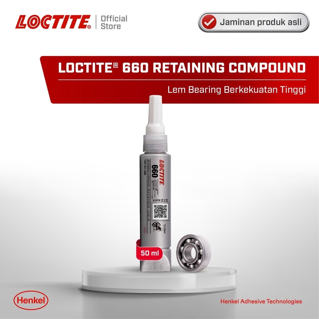 Jual Henkel LOCTITE 660 Retaining Compound Lem Bearing/Lem Shaft 50ml ...