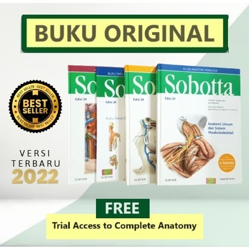 Jual [ ORIGINAL ] Sobotta Atlas Anatomi Manusia ( 1 set 4 BUKU ) Edisi ...