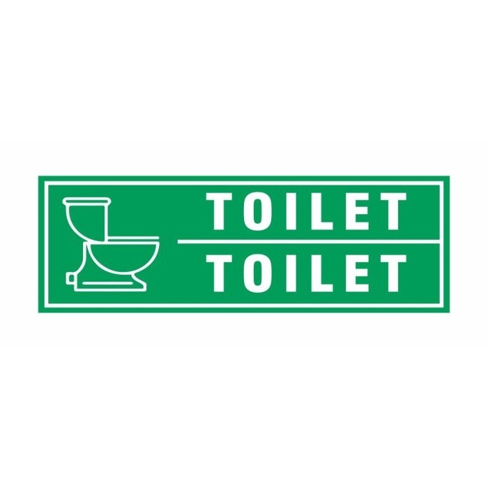 Jual SIGN STIKER TOILET Uk. 30x10 cm RAMBU K3 | Shopee Indonesia